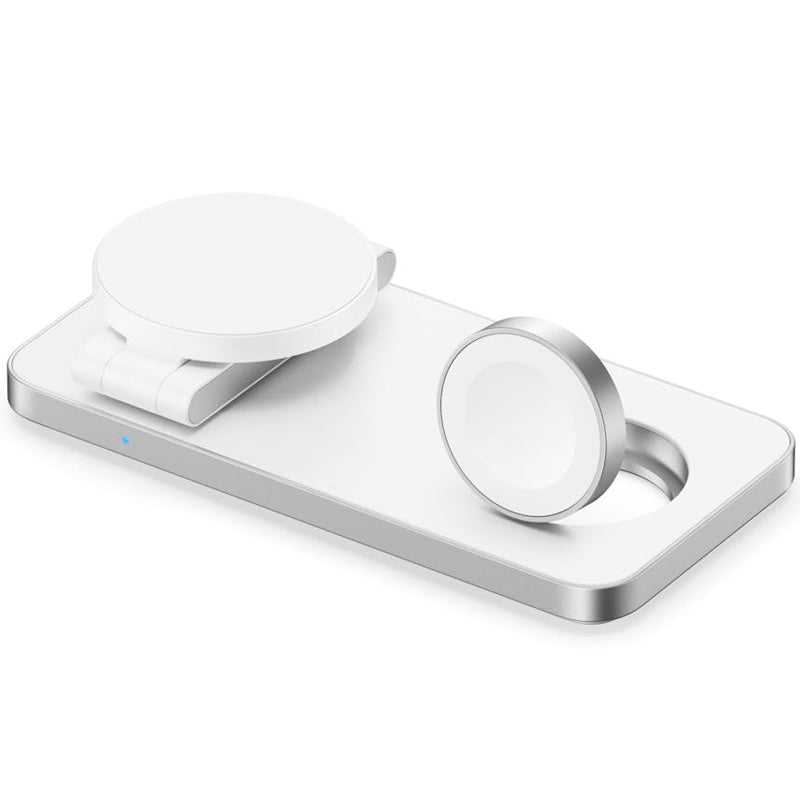 Laser ChargeCore 3-in-1 Charging Stand for Apple, Samsung, Watch Charger - White (includes 20W Charger and Cable)