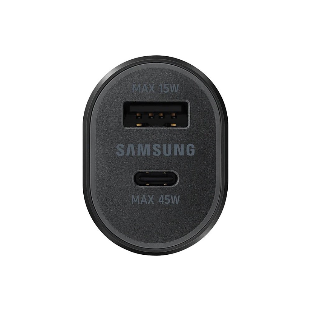 Samsung Super Fast Dual Car Charger (45W+15W) 2 Ports (Includes Cable) - Black
