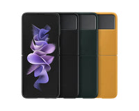Thumbnail for Samsung Leather Cover for Galaxy Flip3 - Mustard