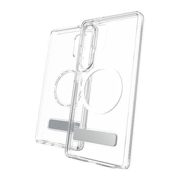 ZAGG Crystal Palace Snap MagSafe Compatible Case with Kickstand for Samsung S25 Ultra - Clear