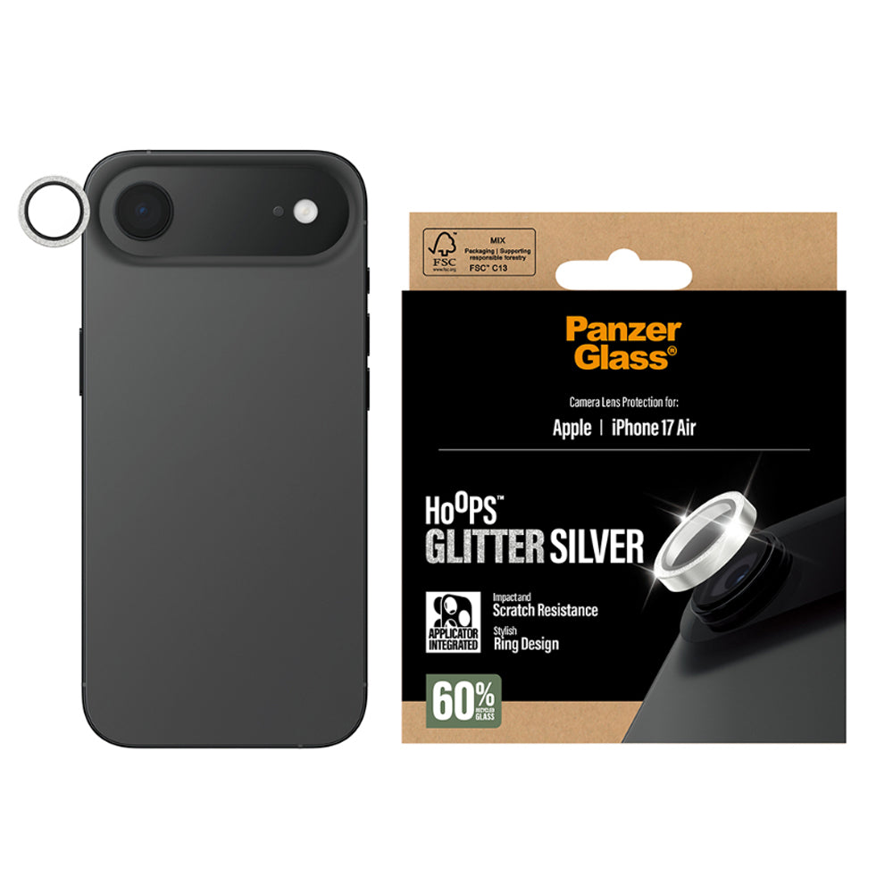 PanzerGlass Hoops Lens Protector for iPhone Air - Glitter Silver