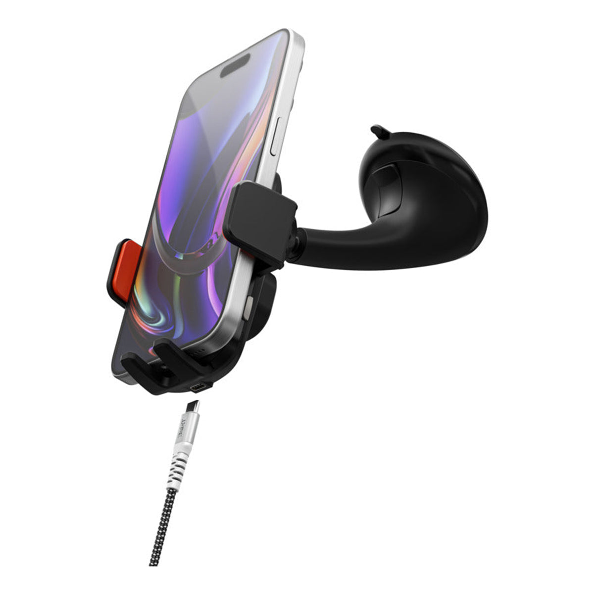 3sixT Premium Motorised Wireless Charging Car Phone Mount - Black