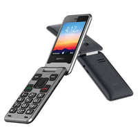 Thumbnail for Aspera F42 4G Flip Keypad Smartphone - Titanium