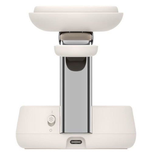 Belkin UltraCharge Pro 3-in-1 Magnetic Charging Dock w/ Qi2 (25W) + 45W Wall Charger + USB-C Cable(1.5M)- Sand
