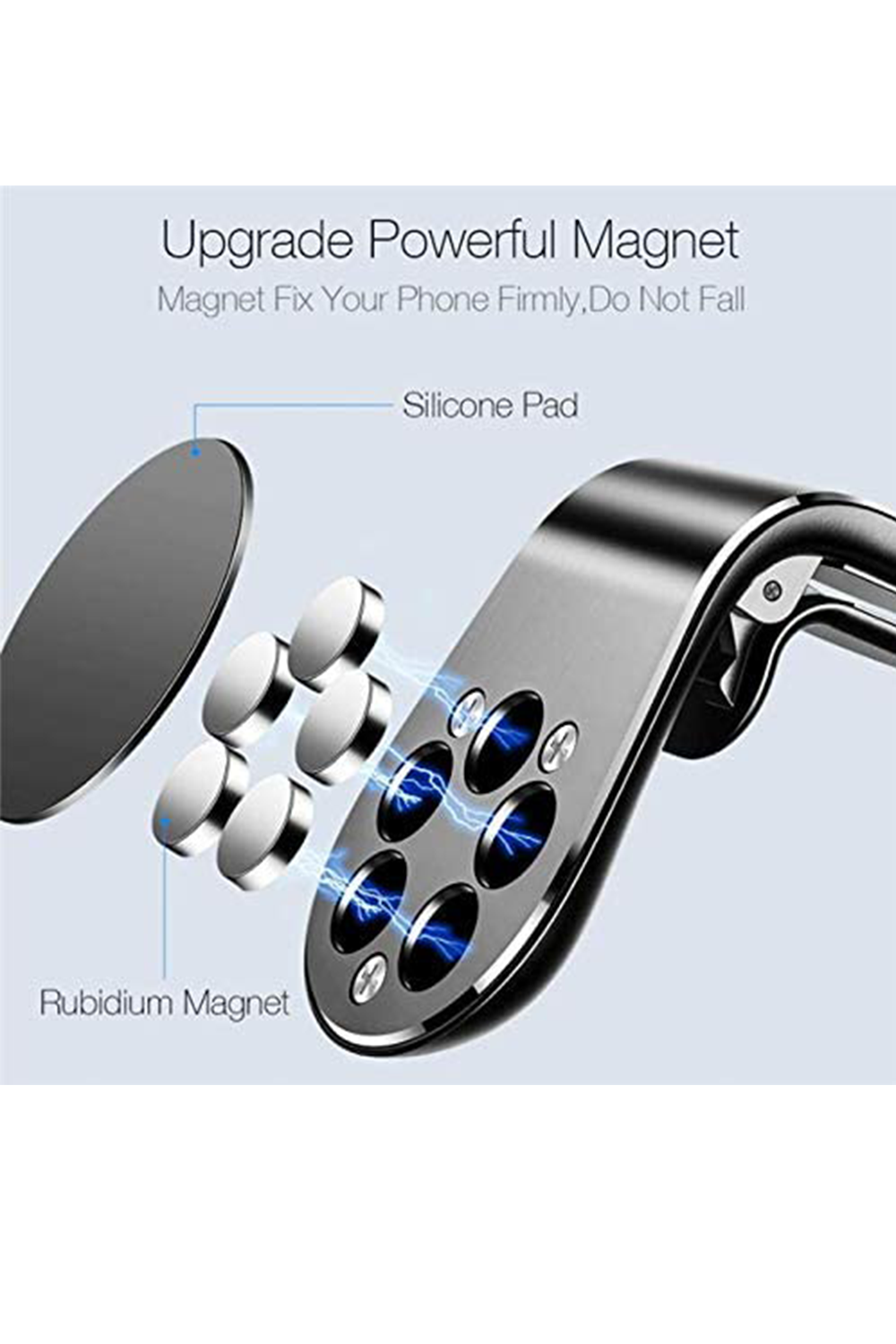 BLACKTECH Magnetic Air Vent Car Holder - Black