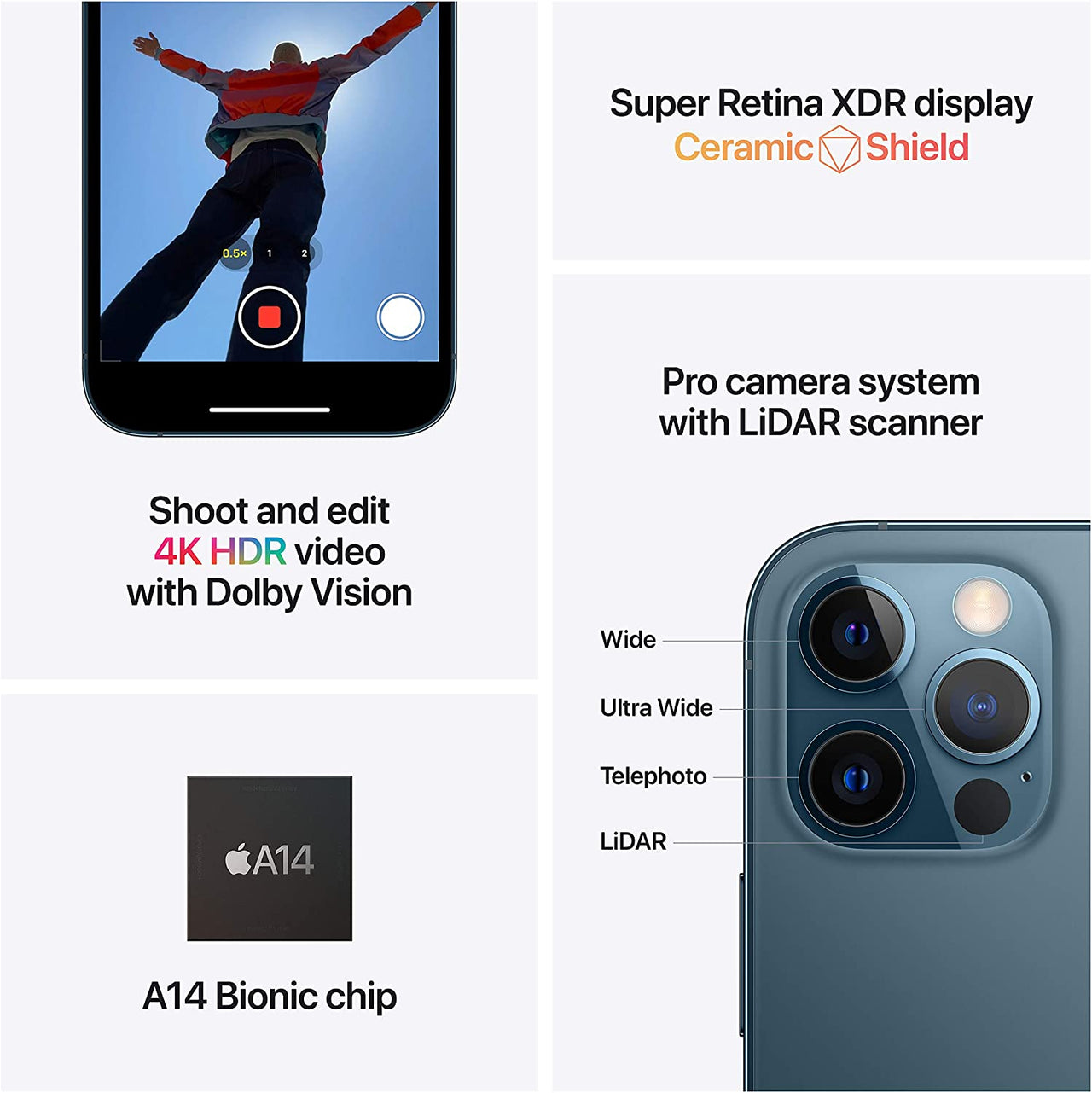 REFURBISHED Apple iPhone 12 Pro 128GB - Pacific Blue