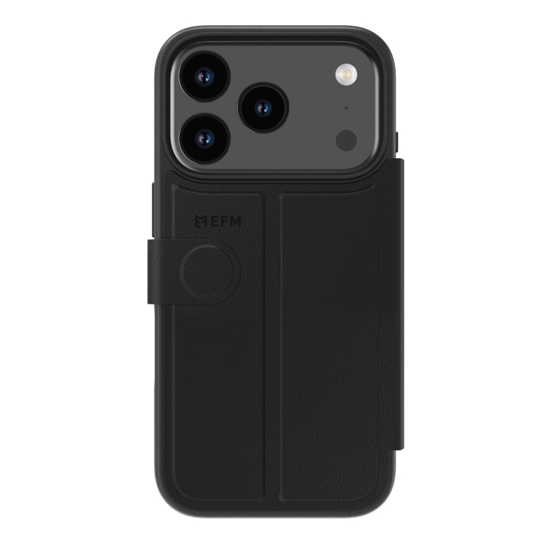 EFM Venice Wallet Case for iPhone 17 Pro - Black
