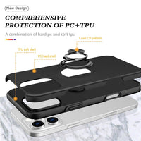 Thumbnail for Blacktech Slim Style Magnetic Ring Stand with Case for Samsung Galaxy S26 Ultra - Black