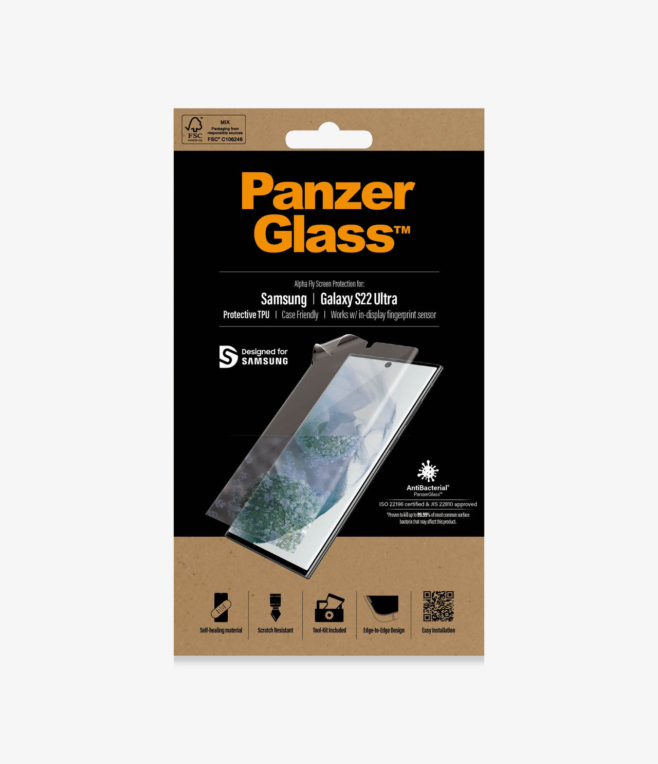 PanzerGlass TPU Screen Protector for Samsung S22 ULTRA 5G - Clear TPU