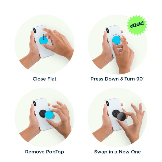 Popsockets PopGrip (Gen2)-Translucent Black Smoke