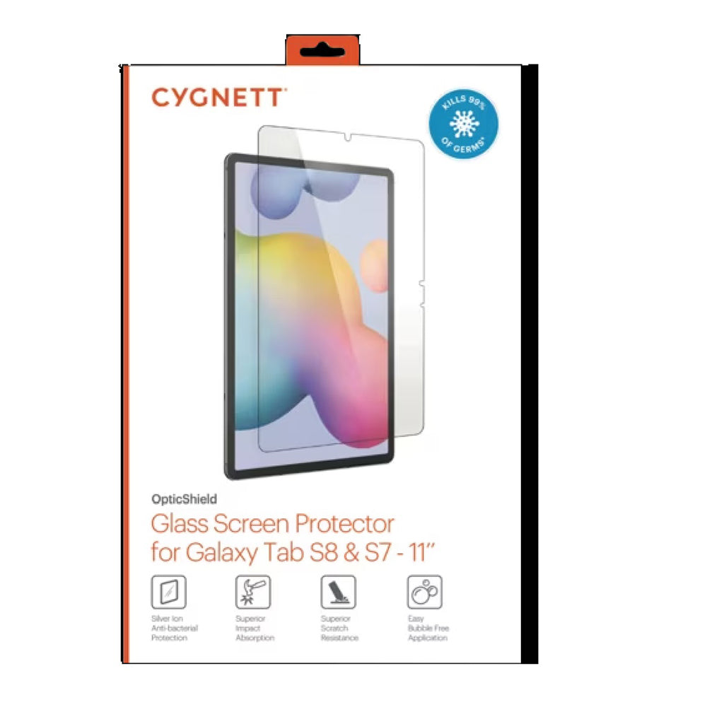 Cygnett OpticShield Tempered Glass Screen Protector for Samsung Galaxy Tab S10 FE/Tab S9/Tab S8/Tab S7(11")/Tab S9 FE(10.9")