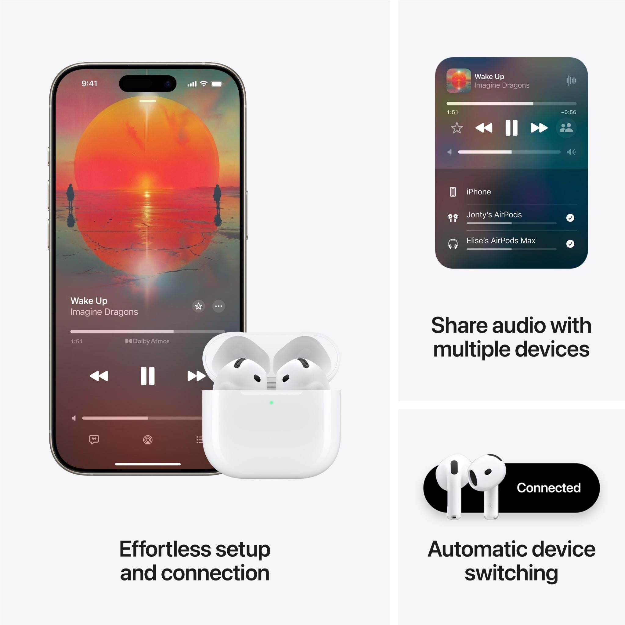 Apple AirPods 4 with USB-C Charging Case - White