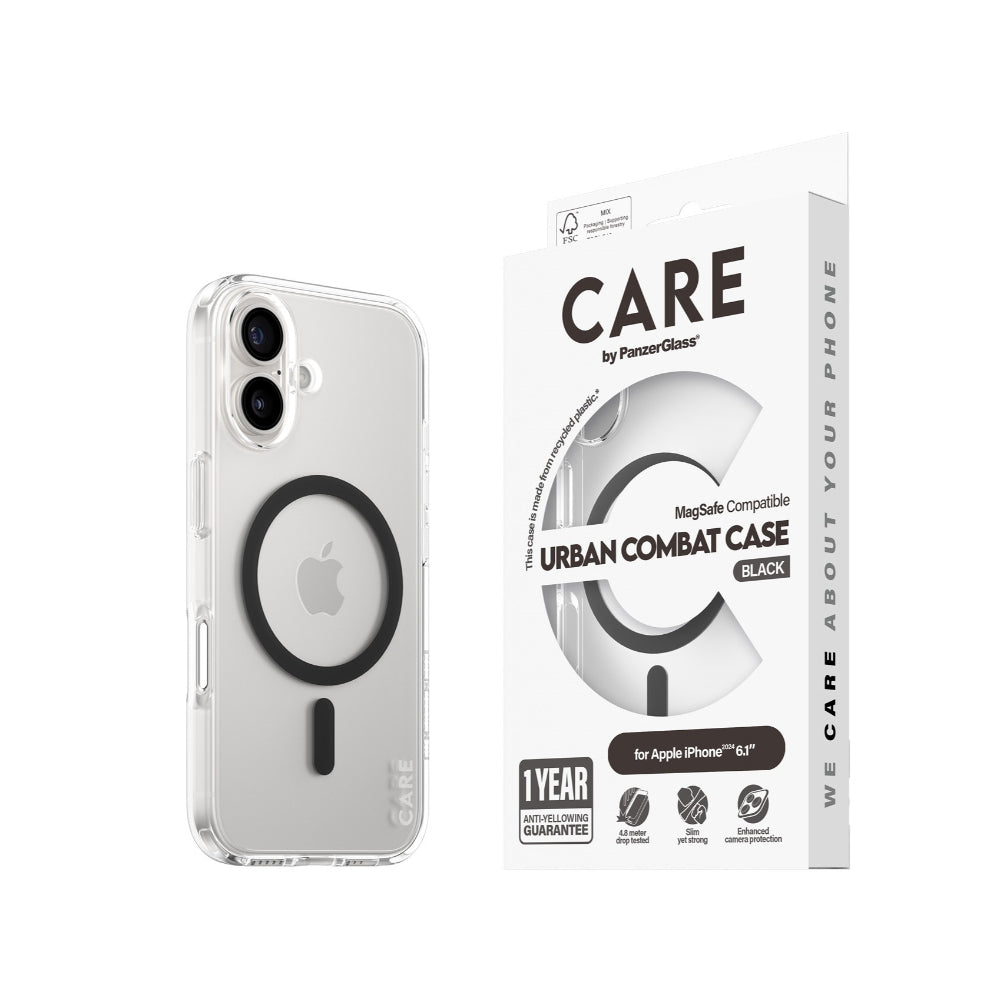 PanzerGlass Flgship Magasafe Case for iPhone 16- Black
