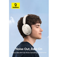 Thumbnail for Baseus BH1 NC Noise Cancelling Wireless Headphones - White