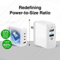 Thumbnail for Laser 100W PD GaN Charger - 4 Port USB-C and USB-A Fast Charging