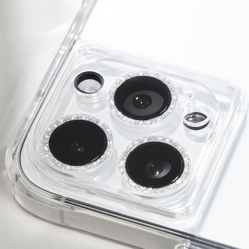 Case-Mate Lens Protector For iPhone 14 Pro, 14 Pro Max Sparkle Silver