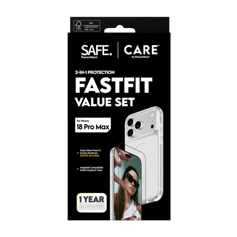 PanzerGlass 2-in-1 SL1M bundle for iPhone 18 Pro Max - Clear