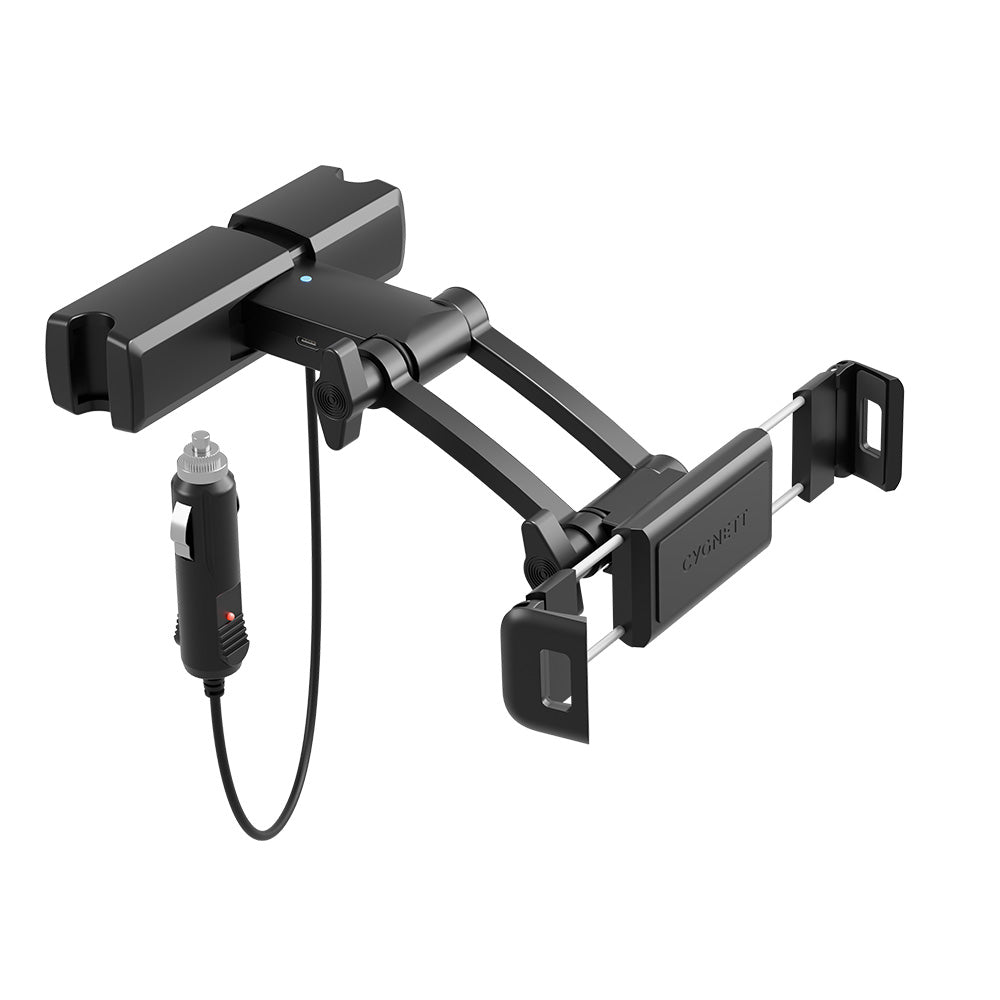 Cygnett CarGO III Pro Adjustable Car Headrest Tablet Mount with USB Ports for 7-11.9"