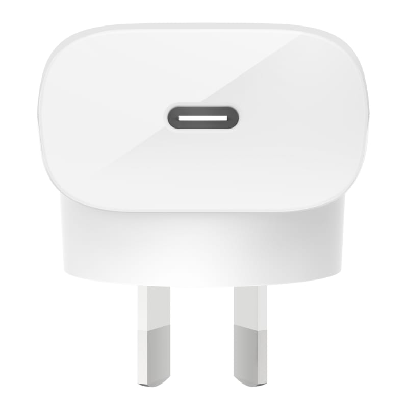 Belkin 20W USB-C PD Wall BoostCharger for Apple, Samsung + Universal - White