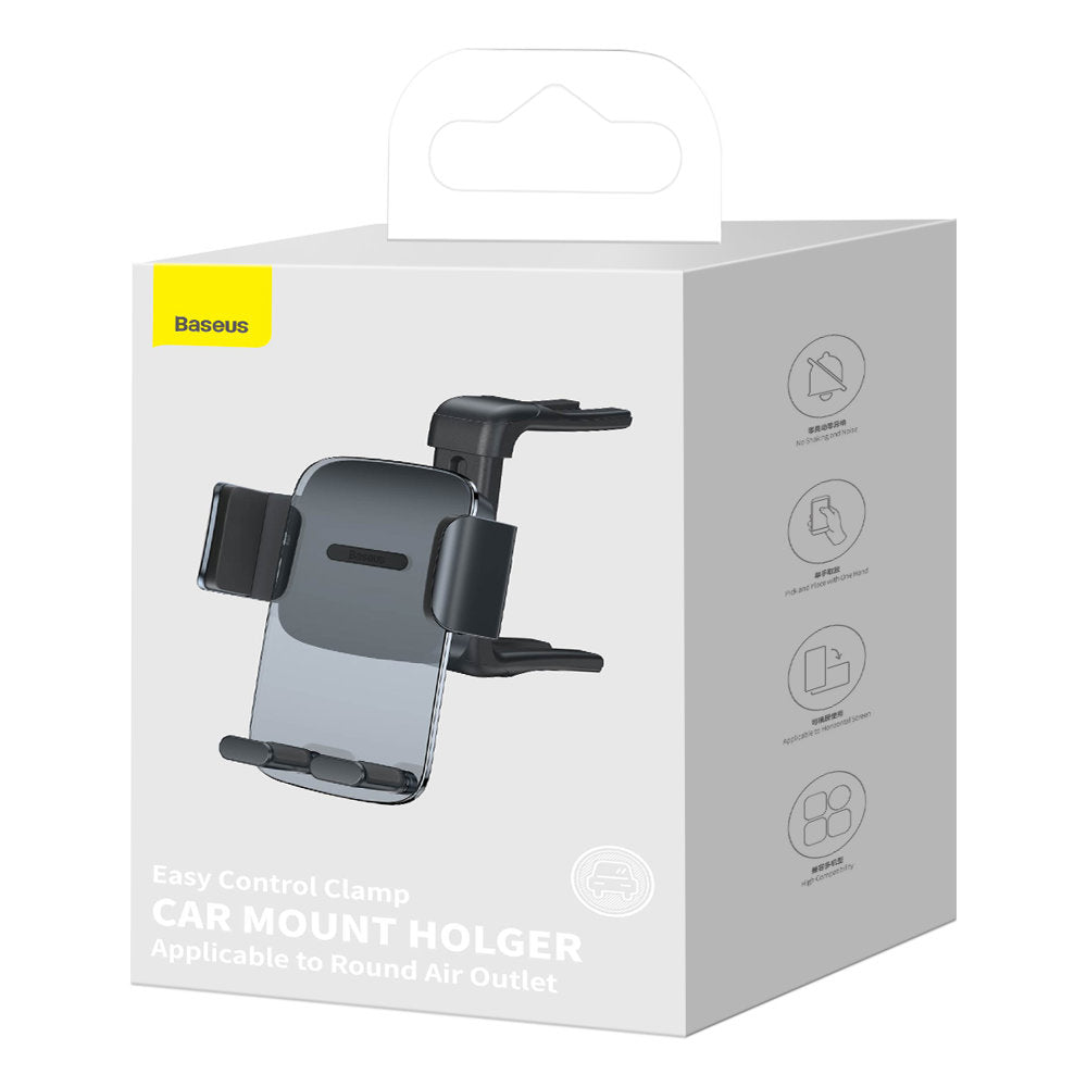 Baseus Clamp Vehicle Car mount for Round Air Outlet  vent Holder - Black