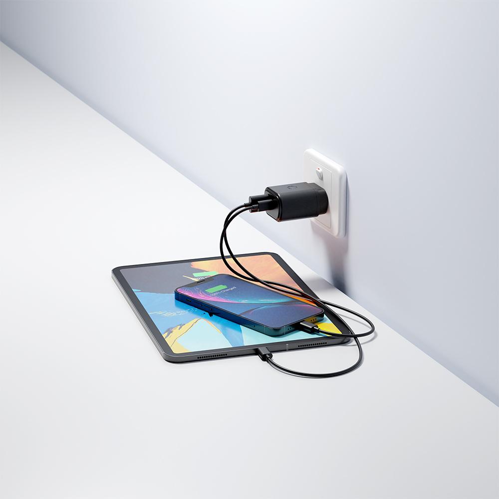 Cygnett PowerPlus 32W USB-C PD + USB A (20W USB-C + 12W USB-A) Wall AC Charger - Black