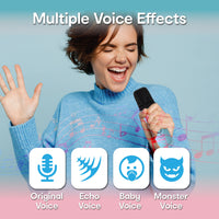 Thumbnail for Laser Mini Karaoke Speaker 2 Wireless Mics- Blue