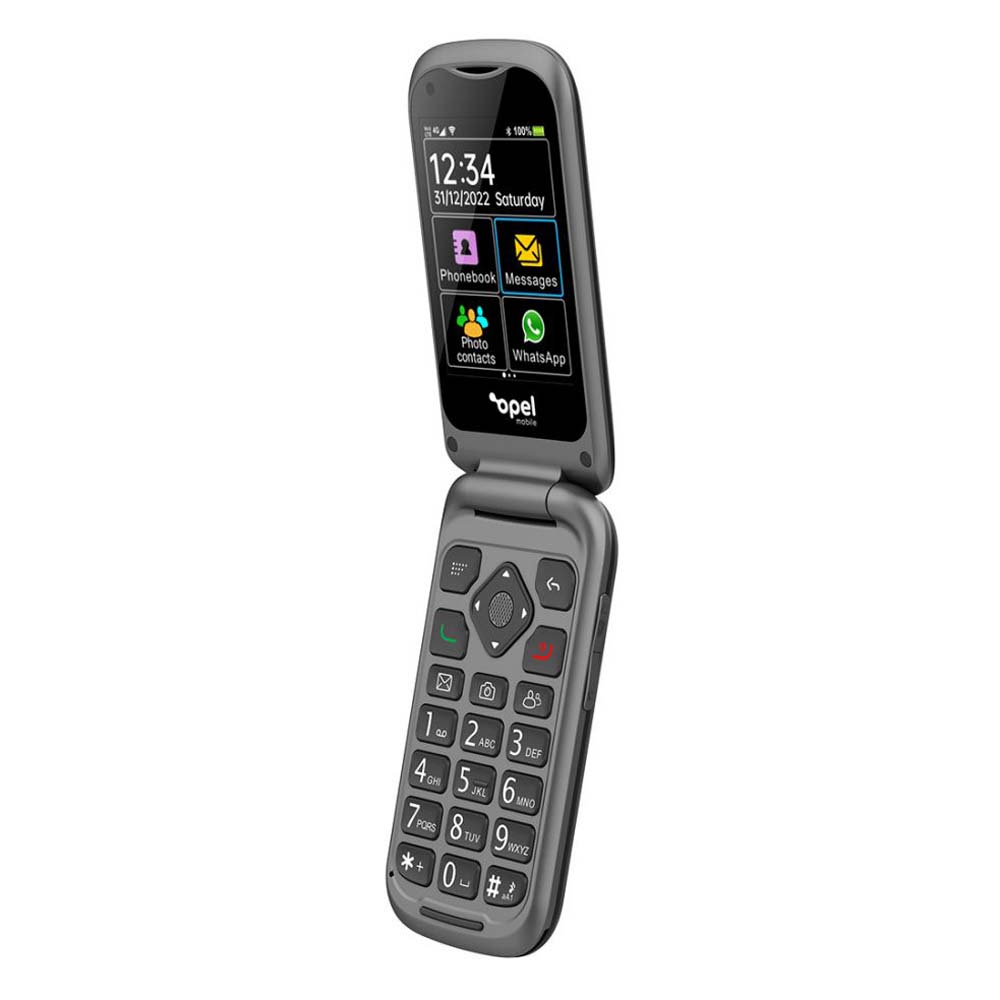 Opel Mobile 4G TouchFlip (2.8'', Big Button, Flip Phone) - Black