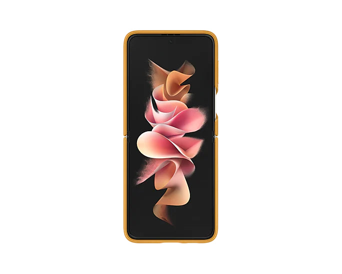 Samsung Leather Cover for Galaxy Flip3 - Mustard