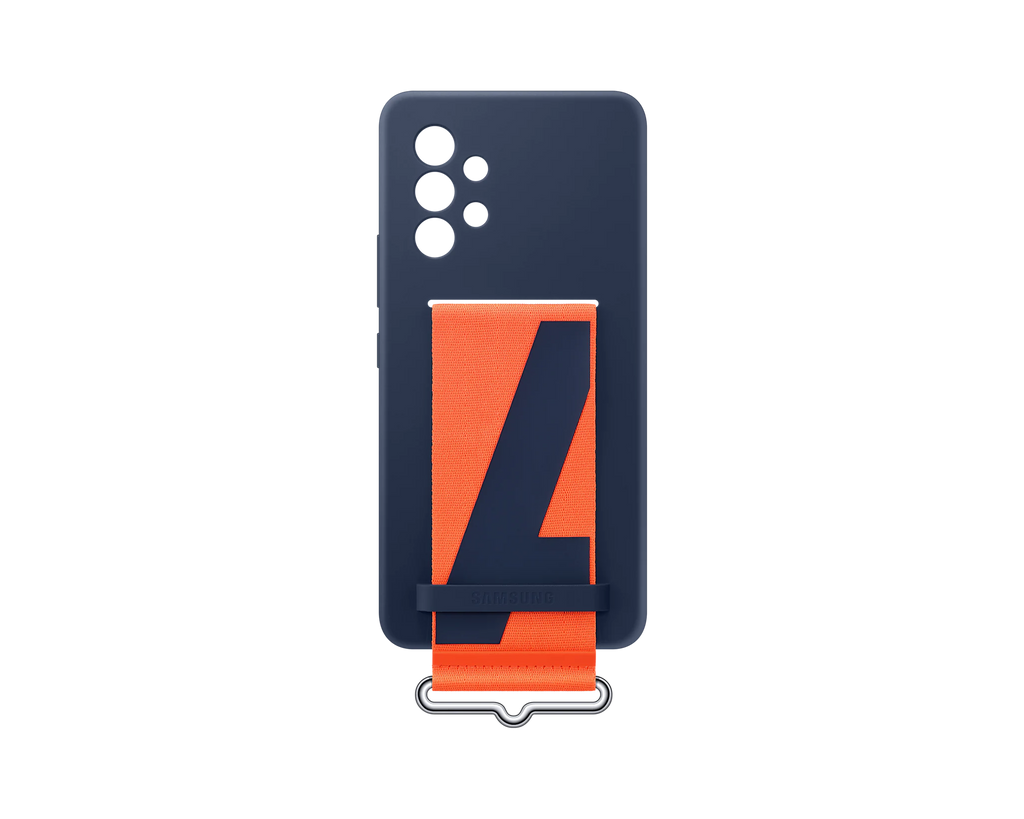 Samsung Silicone Cover with Strap for Galaxy A53 5G - Navy
