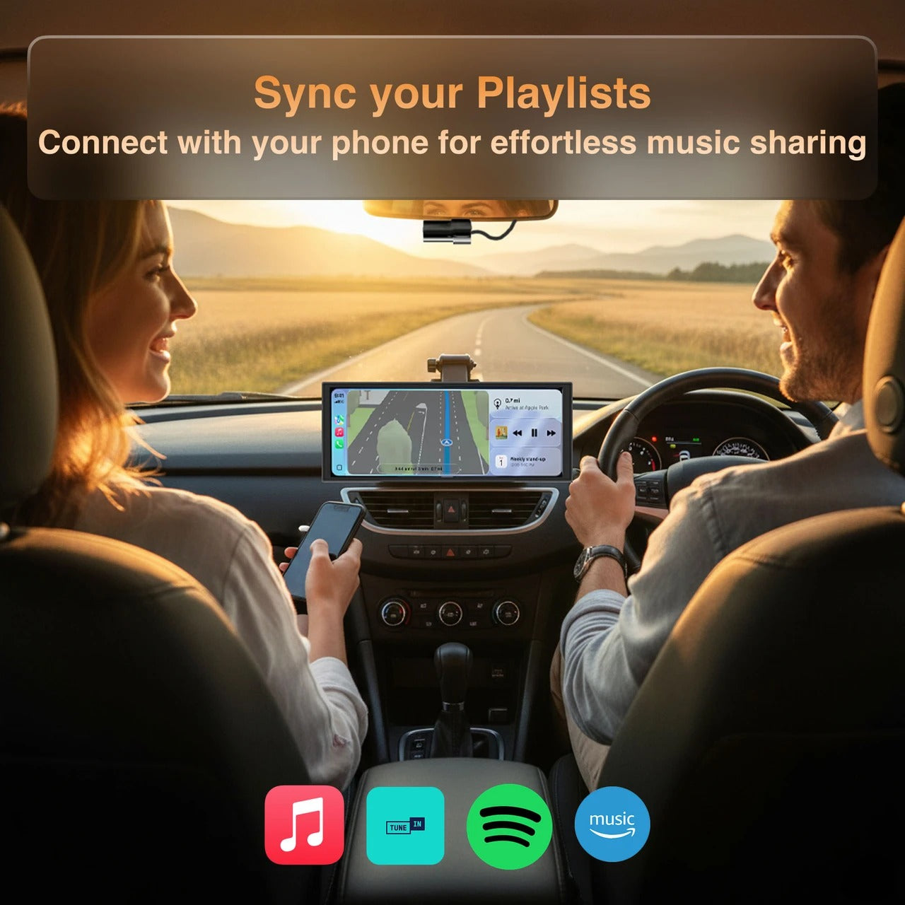 Navig8r 12-inch CarPlay Android Auto Dual Camera