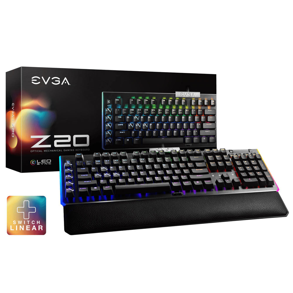 EVGA Z20 RGB Backlit LED Optical Mechanical Gaming Keyboard