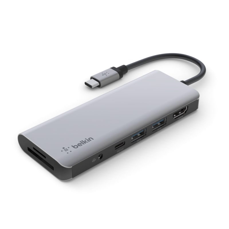 Belkin CONNECT USB-C 7-in-1 Multiport Hub Adapter Space Grey