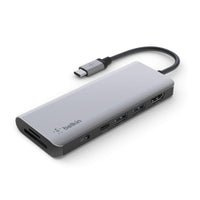 Thumbnail for Belkin CONNECT USB-C 7-in-1 Multiport Hub Adapter Space Grey