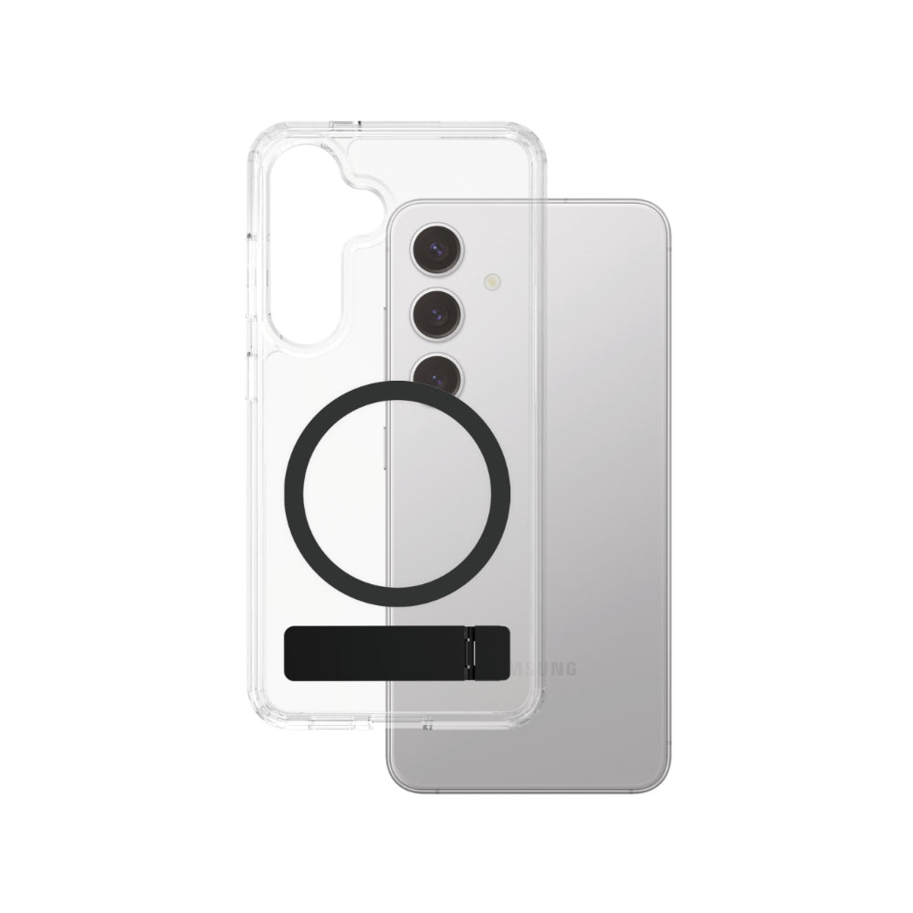 PanzerGlass CARE Kickstand with Magsafe Case for Samsung Galaxy S25+ (S25 Plus)- Clear/Black