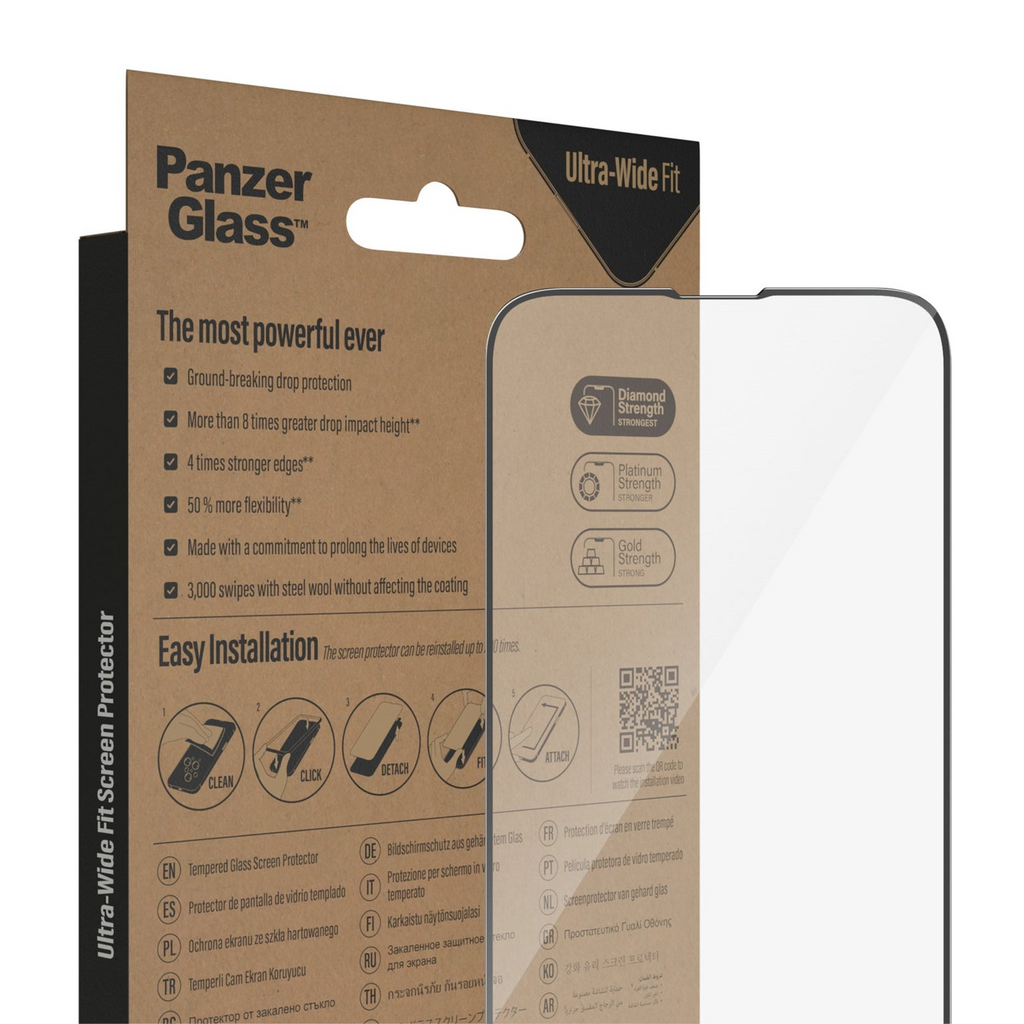 PanzerGlass Screen Protector Apple iPhone 13 Pro Max / 14 Plus - Ultra-Wide Fit