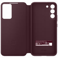 Thumbnail for Samsung Smart Clear View Cover Flip Case for Galaxy S22+ - Burgundy
