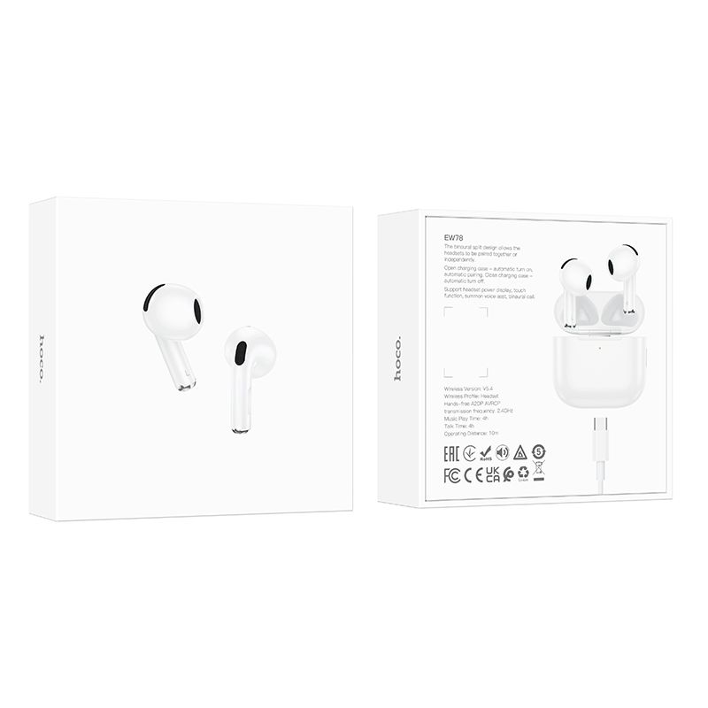 Hoco EW78 True Wireless Stereo Headset - White