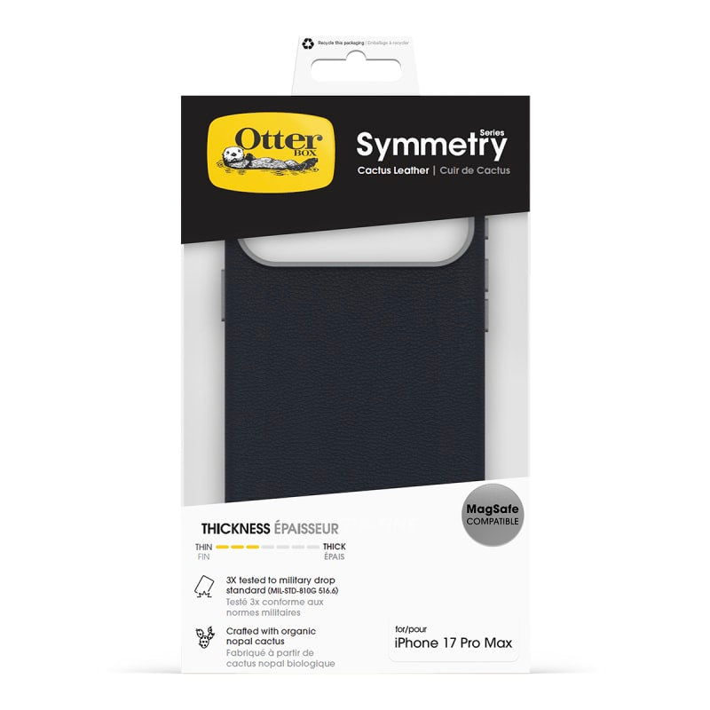 OtterBox Symmetry MagSafe Cactus Leather Case with Cam Control for iPhone 17 Pro Max- Riverside Blue