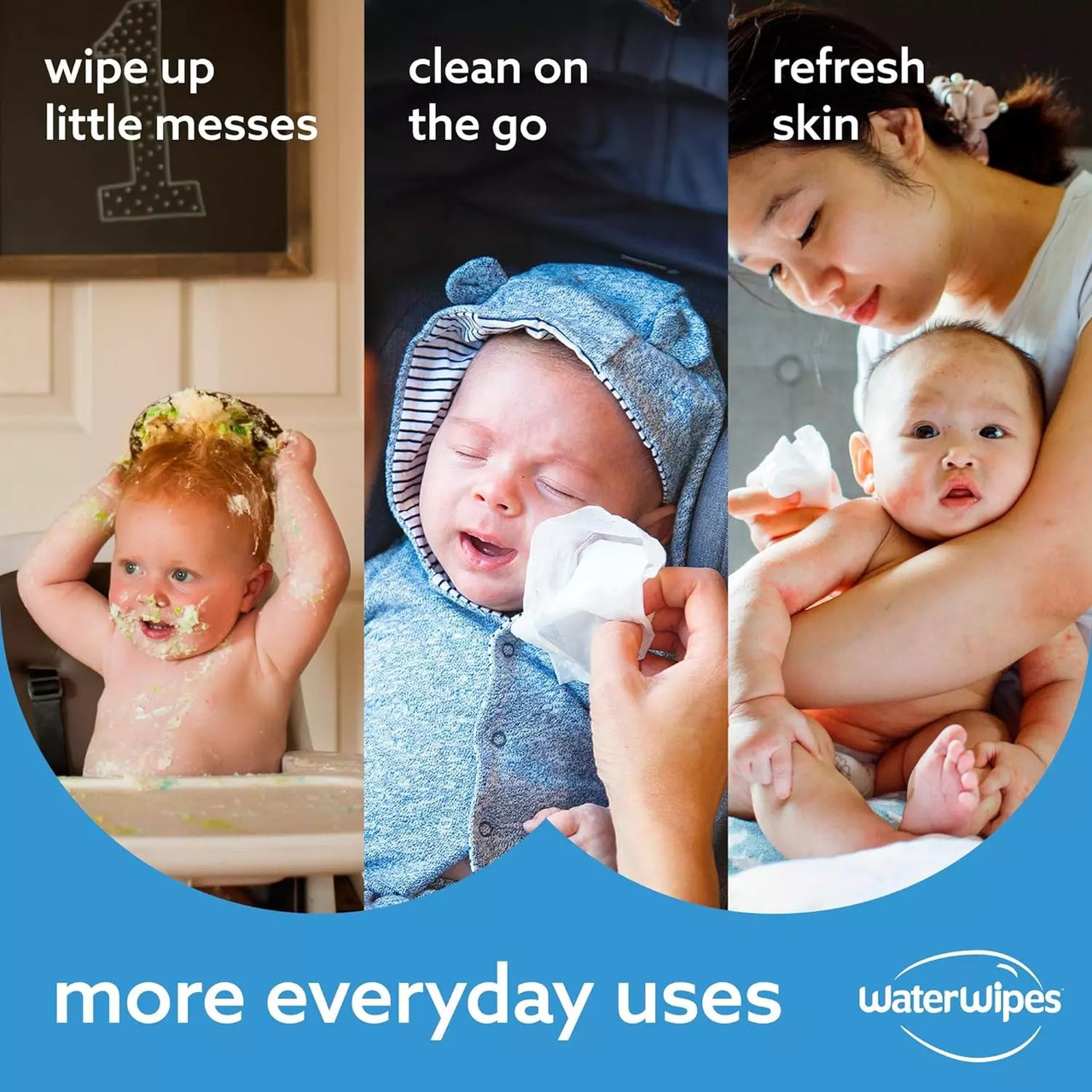 WaterWipes 720 Pack, Biodegradable Baby Wipes, 99.9% Water Based Wet Wipes, Unscented & Hypoallergenic, For Sensitive Skin & Newborns (12 packs x 60 wipes)