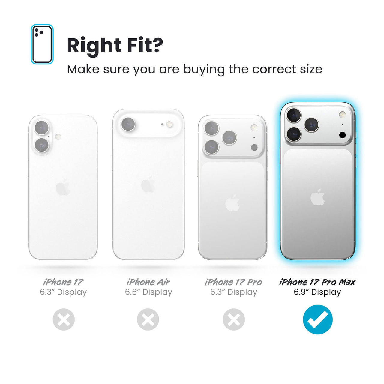 Speck Presidio Clear Grip for iPhone 17 Pro Max - Clear/Silver
