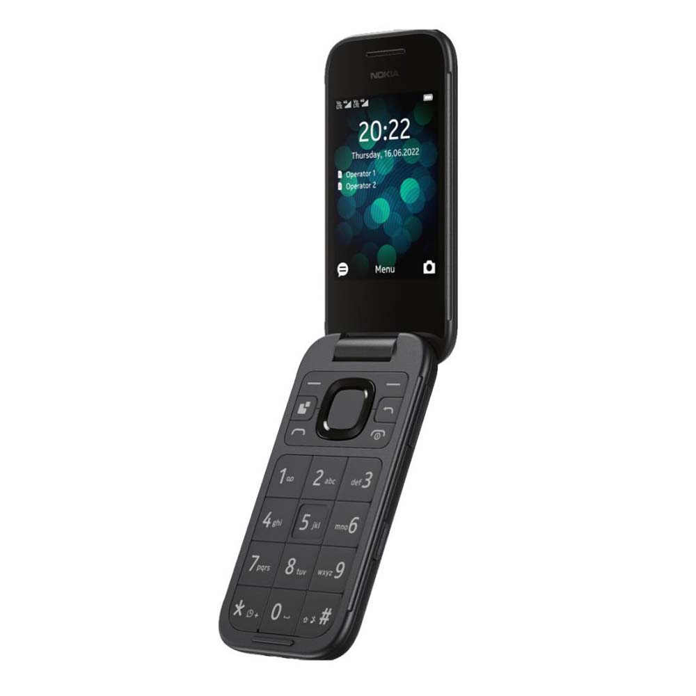 Nokia 2660 Flip (Dual Sim, 2.8", 32GB, 4G) Cradle Bundle - Black