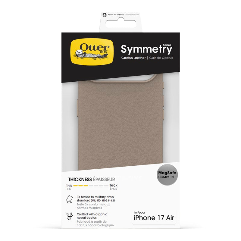 OtterBox Symmetry MagSafe Cactus Leather Case with Camera Control for iPhone Air - Cottonwood Glen Stone