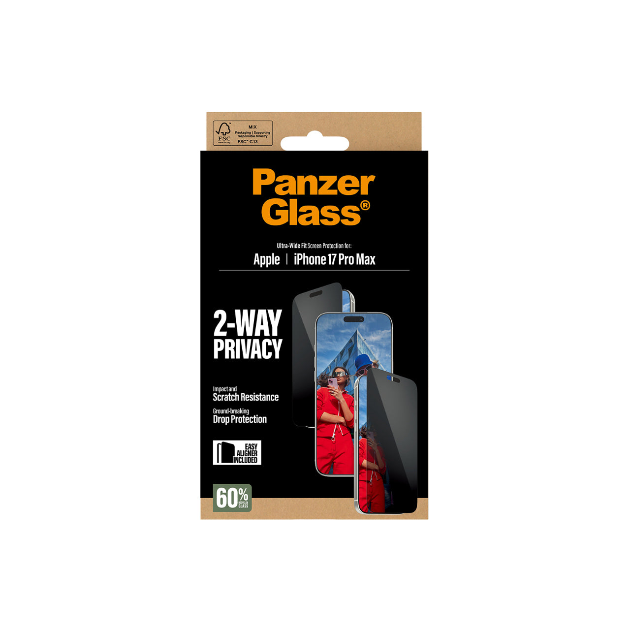 PanzerGlass UltraWide Fit Anti-Reflective Screen Protector for iPhone 17