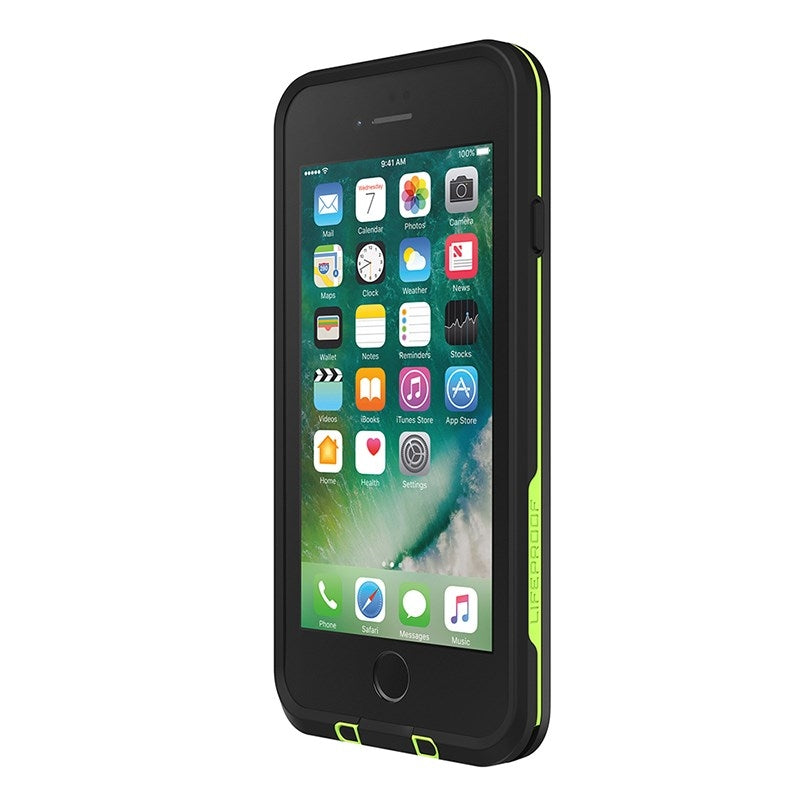 LifeProof Fre Waterproof Case suits Phone SE 3rd / SE 2nd / 8 / 7 - Black/Lime