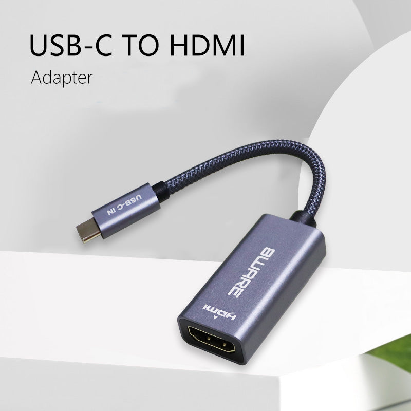 8ware 10cm USB-C to HDMI M-F Adapter Converter Cable for Laptop iPad MacBook Pro