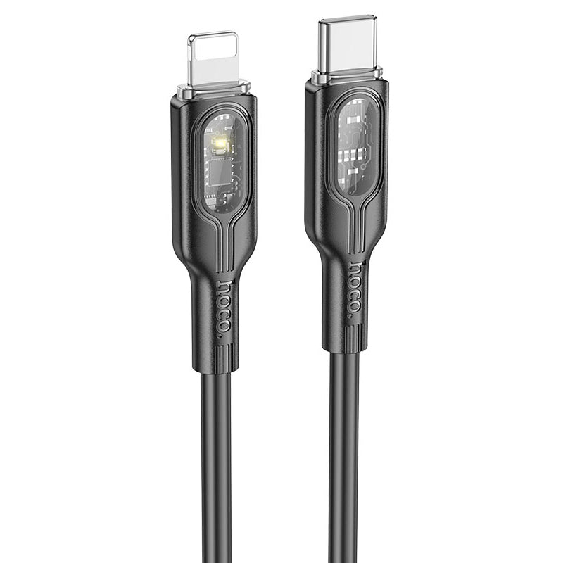Hoco U150 60W Charging Data Cable C to C with Stand Exquisite Bracket - Black