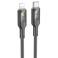 Hoco U150 60W Charging Data Cable C to C with Stand Exquisite Bracket - Black