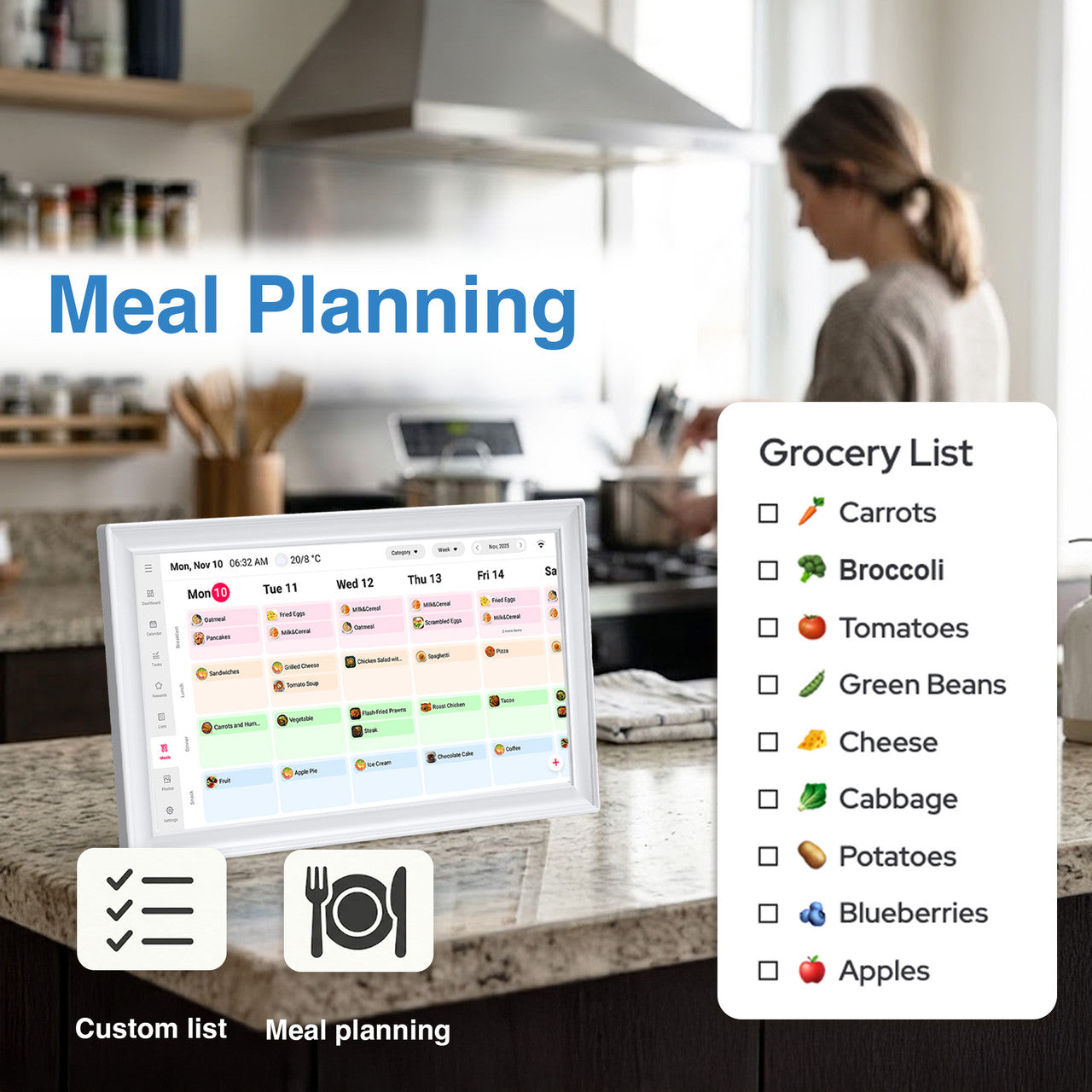 Laser Digital Calendar 15.6 Inch Touch Screen - White - NO Subscribtion Fee