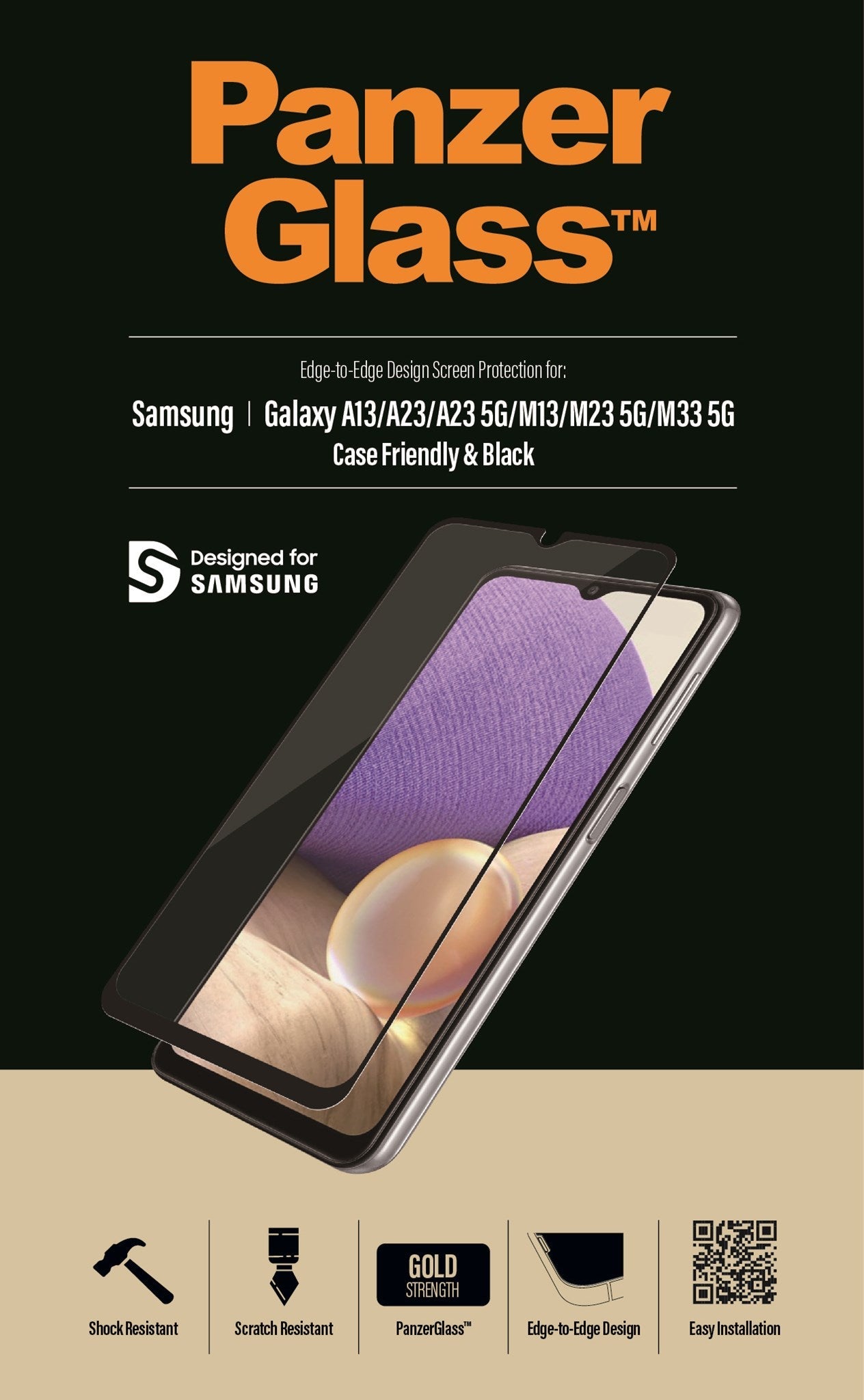 PanzerGlass Screen Protector for Samsung Galaxy A13/A23/A23 5G/M13/M23 5G/M33 5G