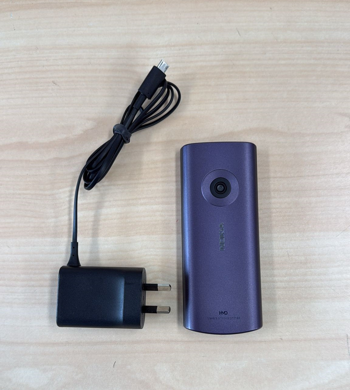 Open Box Nokia 110 4g Dual SIM Feature Phone with Charger - Arctic Purple